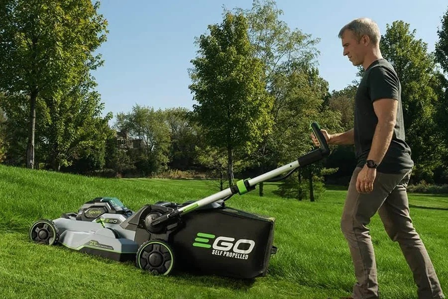 lithium ion battery powered lawn mowers